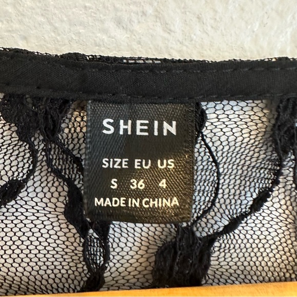 Shein see through Lacey top black size small - Picture 4 of 6